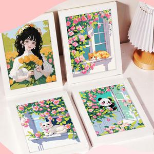 보석십자수 DIY 캐릭터 액자 키트 큐빅아트 세트 비즈