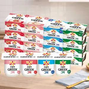 빙그레 요플레 그릭요거트 달지않은 플레인 80g 16입 (4입번들x4개)