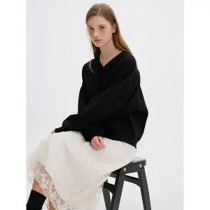 [올리브데올리브](신세계 사우스시티)[On-line exclusive] V넥 본딩 오버핏 스 티셔츠 OH5XE980