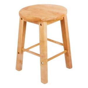 고무나무홈바의자(소형) 원목 스툴 보조 식탁 화장대 둥근 원형