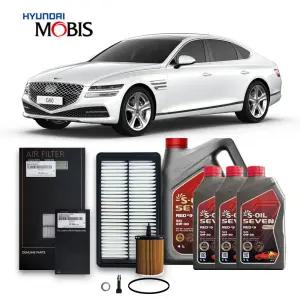 G80 RG3 2.5 터보 가솔린 휘발유 (20년식 이후) 순정필터+세븐합성유0w30