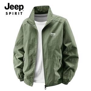 JEEP SPIRIT 지프 봄여름 스탠드 칼라 아웃도어 통기성 경량 빅사이즈 바람막이재킷