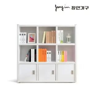 [장인가구]마카롱 1200 3단 수납형 책장