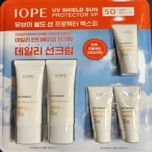 아이오페 유브이 쉴드 선 프로텍터 엑스피 40ml x 2개입 20ml x 3개입/유기자차/무기자차/백탁없는선크림