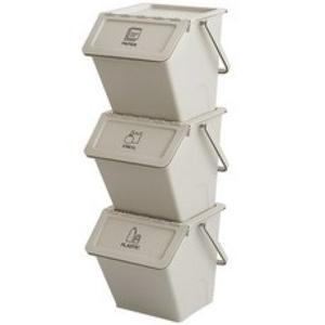 네이쳐리빙 모던데일 더 깊어진 재활용 분리수거함 베이지 3개