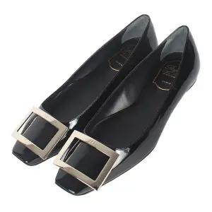 로저비비에 25FW 여성 버클 트럼펫 발레리나 플랫슈즈 블랙 RVW40415280 D1P B999