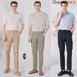 [하프클럽/세리니 바이 펫]남성 냉감 워셔블 면스판 팬츠3종