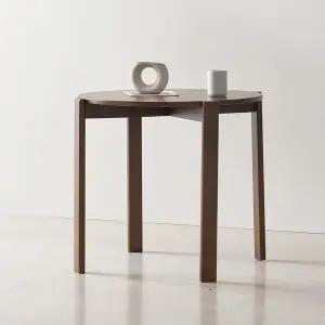 [데코라인]루바이 800 원형 원목 테이블 800(착불)