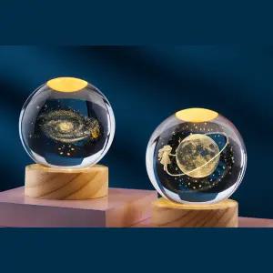 3D 크리스탈볼 무드등 LED 인테리어조명 수정구슬 집들이 선물 수유등