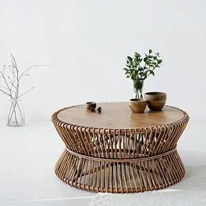 [마켓비]PASAR 커피테이블 90 라탄 CR0037 브라운