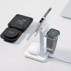 아이리버 IMC-F01 트리니 3in1 접이식 무드등 맥세이프 무선충전기