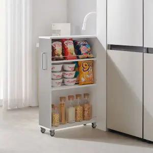 [우아미]미토 냉장고 옆 틈새 낮은 수납장 200