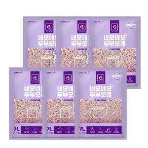 네모네모 두부모래 응고형 고양이 모래 7L_라벤더 x 6개