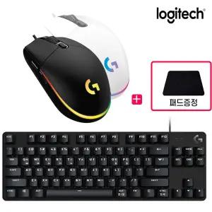 로지텍코리아 G413 TKL SE + G102벌크 유선 USB 키보드 마우스세트 패드 증정