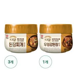 [CJ제일제당]다담 된장찌개양념 530G 3 + 우럭강된장양념 500G 1