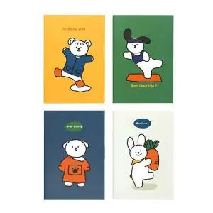 꼬망 FR54UO48 핸디수첩 4종X10개(혼합) 미니 유선 노트 학용품