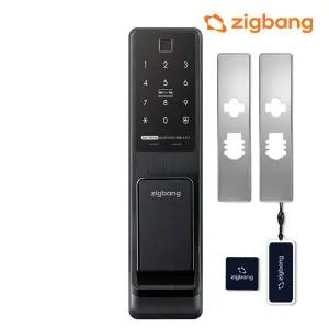 [삼성스마트도어록]셀프시공 직방 지문인식 푸시풀 디지털도어락 SHP-DP940+보강판 현관문도어락 번호키