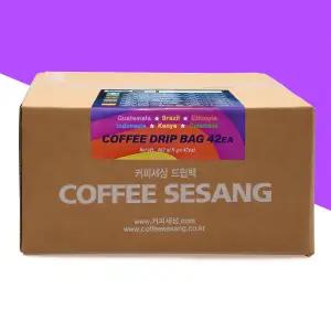 커피세상 싱글 컬렉션 드립백 6종 42개입 콜롬비아 케냐 인도네시아 과테말라 에티오피아 브라질