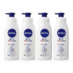 니베아 SOS 케어 바디로션400ml x4개 극건성용