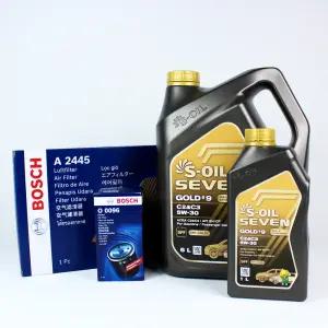 더뉴맥스크루즈 디젤 엔진오일 보쉬 에어필터 오일필터 세트 세븐골드 C2 C3 5W30 7L A2445 O0096