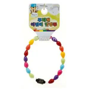 [하프클럽/]불교 기원 팔찌 자개 무지개 어린이 띠 합장주 염주 (호랑이)