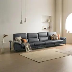 [가죽클리너 증정][다우닝] 아지오 6인 전체 천연 면피가죽 소파+스툴