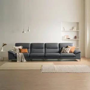 [가죽클리너 증정][다우닝] 아지오 6인 전체 천연 면피가죽 소파