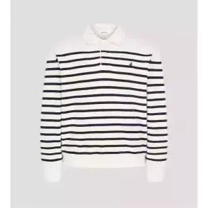 빈폴 beanpolemen 캐주얼 니트라이크 스트라이프 칼라넥 맨투맨 아이보리