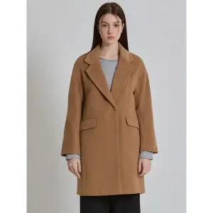 [하프클럽/]노블 미니멀 울블렌디드 미디 울코트-사이즈 55~77까지