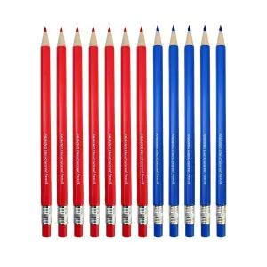 프라이밍 채점 색연필세트 (색연필12자루+리필심12자루+전용심깎이) 빨간색연필 선생님 채점용