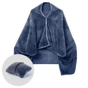 쿠션 겸용 똑딱이 무릎담요 극세사담요 캠핑담요