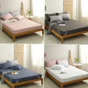 항균 방수 패드 무소음 워터프루프 밴드형 마이크로 방수 패드 침대 세탁 가능 매트리스 사계절 미끄럼