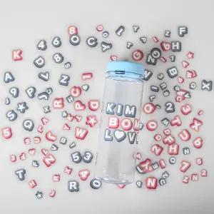 이니셜 네임텍 알파벳 UV인쇄 스티커 머그컵 플라스틱 꾸미기