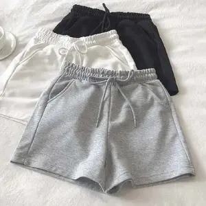 여자 데일리 홈웨어 밴딩 하의 하이웨이스트 반바지 여자반바지