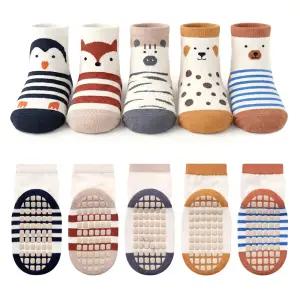 소로이 큐티 애니멀 미끄럼방지 신생아 아기 유아양말 5종세트