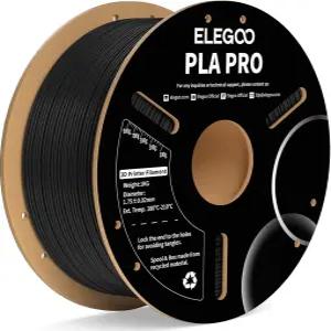 엘레구 PLA PRO 필라멘트 1.75mm 검정 1KG 30-250mm/s 인쇄 속도 향상된 강성 3D 프린터 치수 정확도 +/-