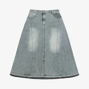 [SI](의정부점)A라인 데님 스커트 (SSLSSKH23080)(SSLSS23080)