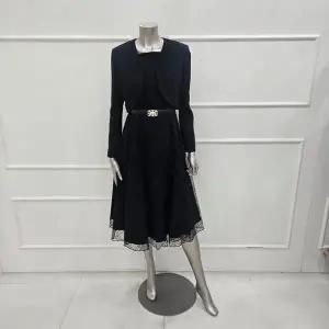 [미니멈]MYAAWO2180BK 볼레로 세트 글리터 원피스