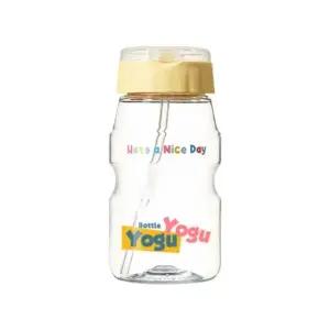 코멕스 요구요구 휴대용 빨대물병 460ml 옐로우 물통
