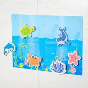유아 목욕놀이 벽 스티커 장난감 방수 배경포스터