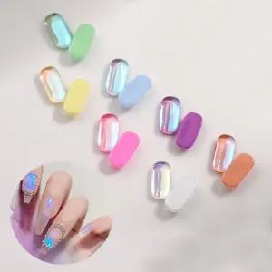 네일아트 마카롱 컬러 유리알 얼음 스톤 5개입 16종 네일파츠