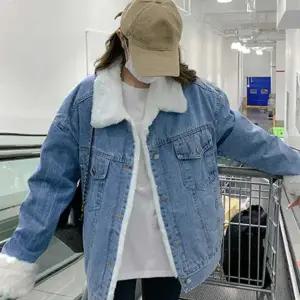 따뜻한 데님 안감 퍼 점퍼 겨울 야상점퍼 아우터 청자켓st 퀼팅점퍼