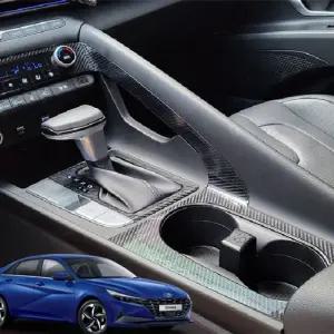 아반떼CN7 기어패널 컵홀더 스크래치방지 카본필름