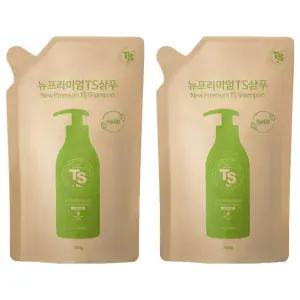 TS 뉴프리미엄 두피관리 각질제거 리필용 샴푸 라벤더향 500g 2개