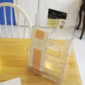 3단 홍보물 꽂이 A4 카탈로그진열대 홍보물비치대 브로슈어거치대 브로셔거치대 아크릴팜플렛꽂이 카다로그