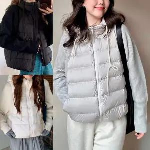 걸즈니트소매후드집업패딩점퍼 HV39GP17 여성패딩 점퍼 니트