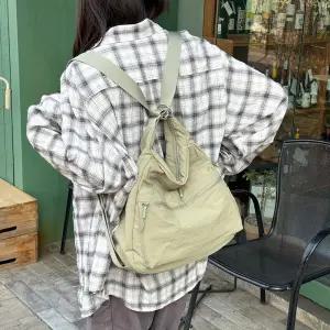 BR_6011 캐주얼 데일리 숄더 백팩가방 여성 배낭 여성백 천백 천가방 엄마백 가벼운백 기저귀 여행용백