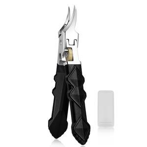 넓은 턱이 기울어진 곡선형 날카로운 칼날을 가진 VOGAB 잉그로운 발톱 클 , 전문 족부 전문의용 긴 손잡이 발가락 손톱 노인, 남성, 여성용 두꺼운 손톱용, 내장 안전 잠금 장치