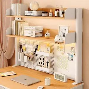 철제 선반 수납 데스크 타공판 3층 진열대 높이95길이63 0 정리 책상 상부장