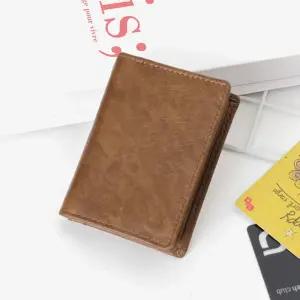 남자 무늬없는 밝은 갈색가죽 카드지갑 스승의날 성탄절 남편